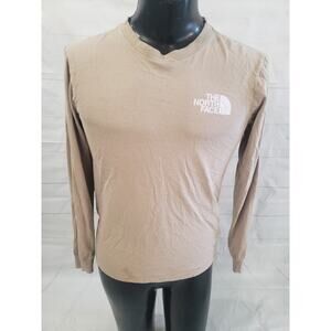 The North Face Men's Shirt; Beige Long Sleeve Sweatshirt - Small